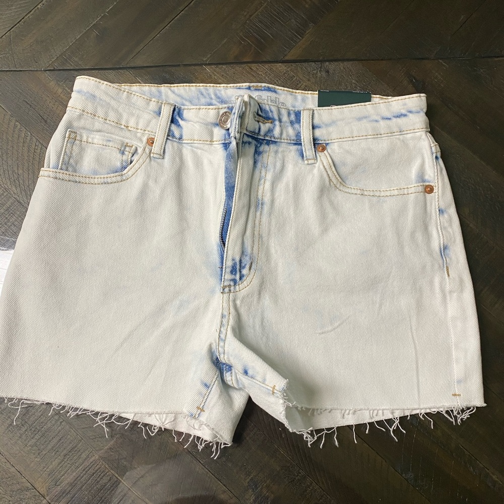 Denim mom shorts